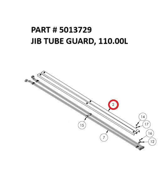  JIB TUBE GUARD, 110.00L - Part No. 5013729