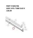 ASSY. HYD. TUBE 0.63 X 126.50 - Part No. 5001746