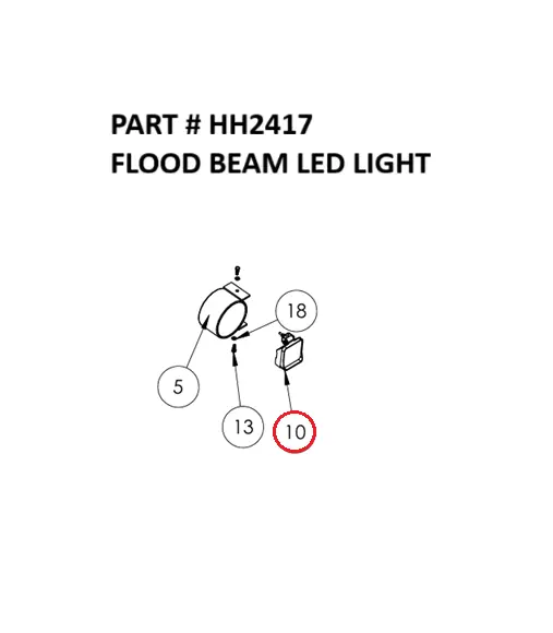 FLOOD BEAM LED LIGHT - Part No. HD50014