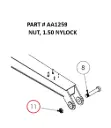  NUT, 1.50 NYLOCK - Part No. AA1259