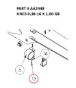  HHCS 0.38-16 X 1.00 G8 - Part No. AA2448