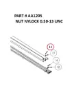  NUT NYLOCK 0.50-13 UNC - Part No. AA1205