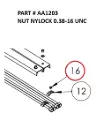  NUT NYLOCK 0.38-16 UNC - Part No. AA1203