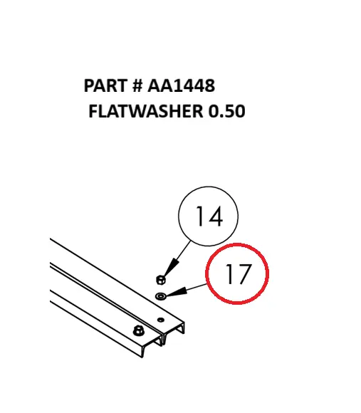  FLATWASHER 0.50 - Part No.  AA1448