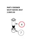  WLDT SWIVEL BOLT 2.00X5.50 - Part No. 5003609