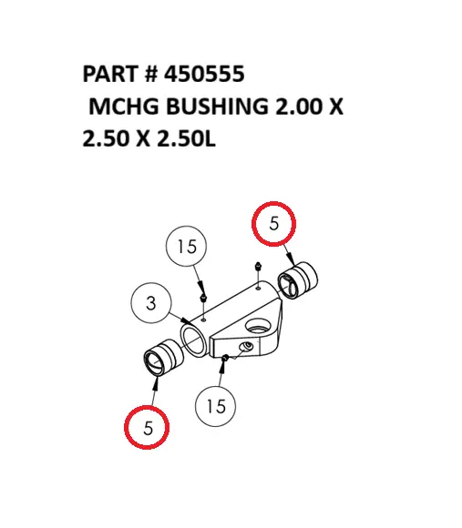  MCHG BUSHING 2.00 X 2.50 X 2.50L - Part No. 450555