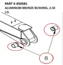 Serco 1050XR & 8500 Aluminum Bronze Bushing, 2.5" ID (Part 450581)