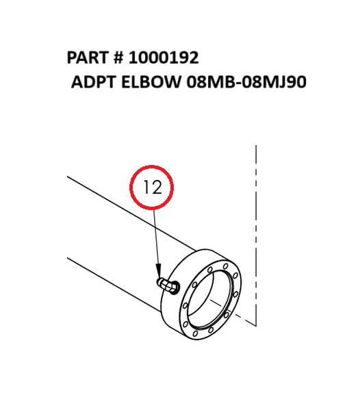  ADPT ELBOW 08MB-08MJ90 - Part No. 1000192