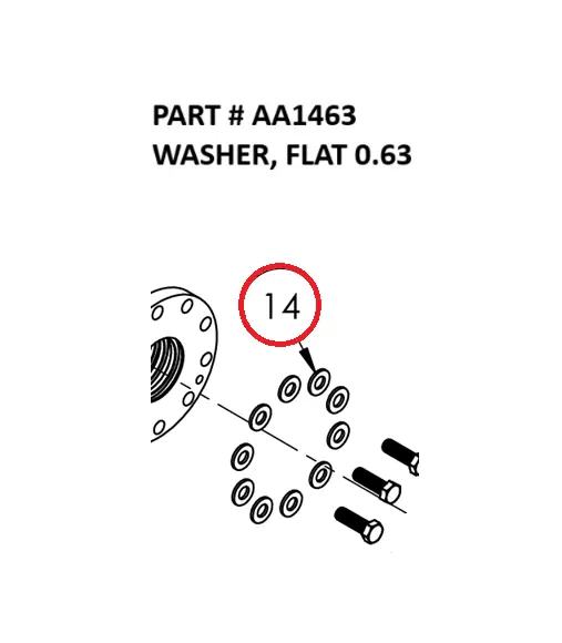 WASHER, FLAT 0.63 - Part No. AA1463