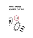 WASHER, FLAT 0.63 - Part No. AA1463