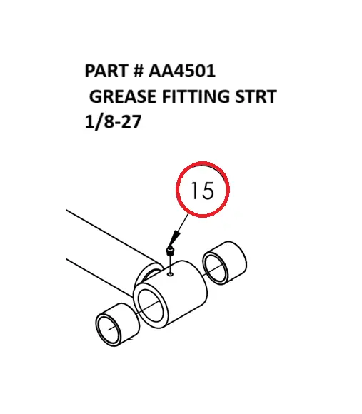 GREASE FITTING STRT 1/8-27 - Part No. AA4501