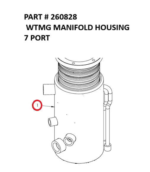 WTMG MANIFOLD HOUSING 7 PORT - Part No. 260828