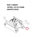  WTMG, 1/4 CD COMB. GRAPPLE HEAD - Part No. 680047