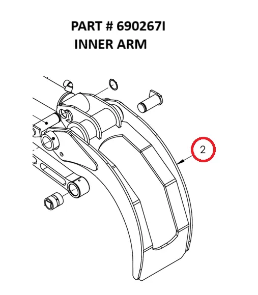  INNER ARM - Part No. 690267I