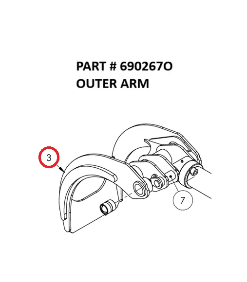 OUTER ARM - Part No. 690267O