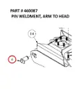 PIN WELDMENT, ARM TO HEAD - Part No. 460087