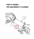 PIN WELDMENT, CYLINDER - Part No. 460085