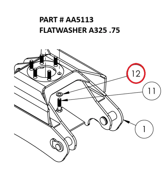  FLATWASHER A325 .75 - Part No. AA5113