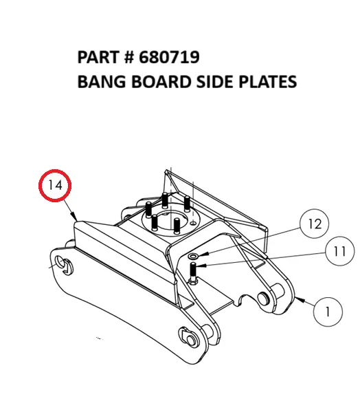  BANG BOARD SIDE PLATES - Part No. 680719
