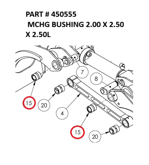  MCHG BUSHING 2.00 X 2.50 X 2.50L - Part No. 450555