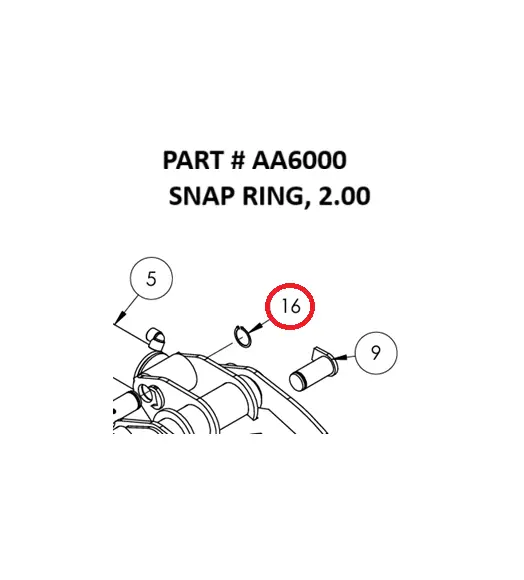  SNAP RING, 2.00 - Part No. AA6000