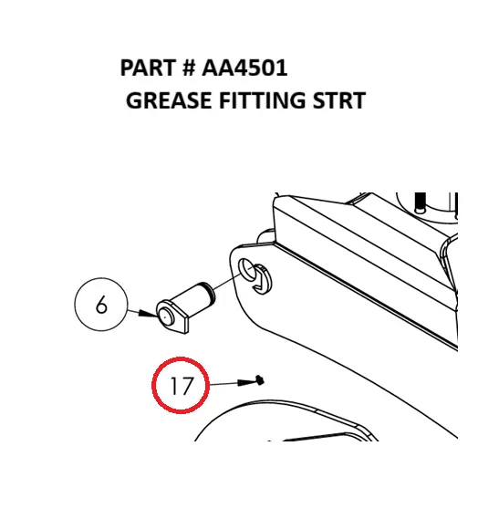 GREASE FITTING STRT - Part No. AA4501