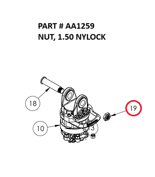  NUT, 1.50 NYLOCK - Part No. AA1259