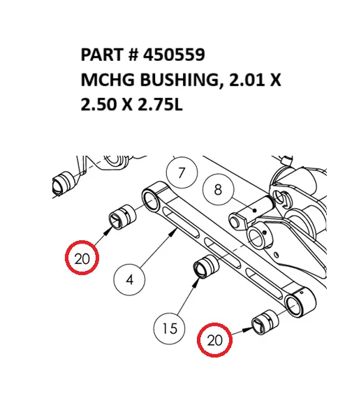 MCHG BUSHING, 2.01 X 2.50 X 2.75L - Part No. 450559