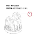 STATOR, UPPER GV12S A E - Part No. GG6448