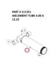 Serco 8500 Tube Weldment, 4" x 12.25" (Part 211351)