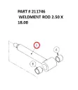 Serco 8500 Rod Weldment, 2.5" x 18" (Part 211746)