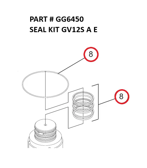SEAL KIT GV12S A E - Part No. GG6450