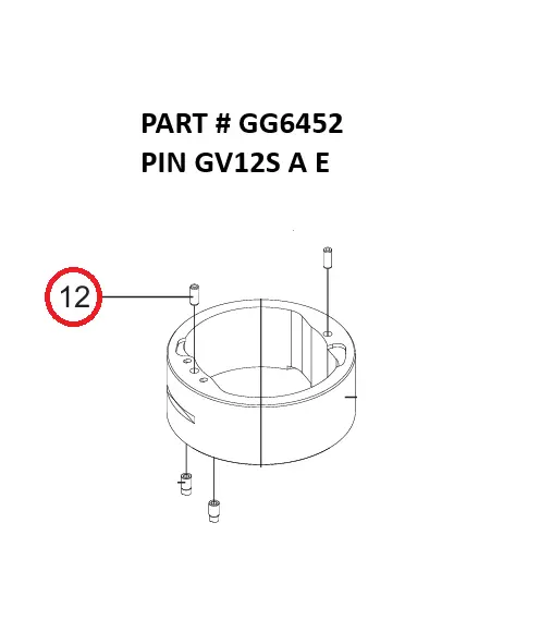 PIN GV12S A E - Part No. GG6452