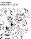 WTMG BOLT, 2.00 X 15.25 - Part No. 463484