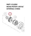 MCHG PISTON 4.00 W/ EXTERNAL O-RING - Part No. 212092