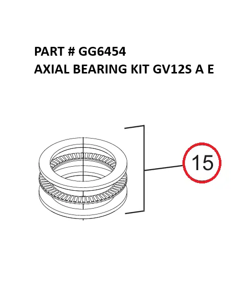 AXIAL BEARING KIT GV12S A E - Part No. GG6454