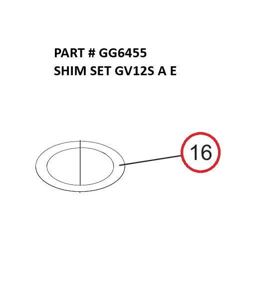 SHIM SET GV12S A E - Part No. GG6455