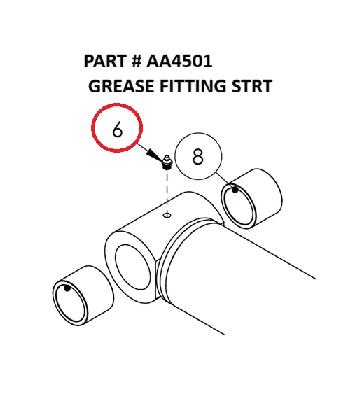  GREASE FITTING STRT - Part No. AA4501