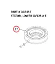 STATOR, LOWER GV12S A E - Part No. GG6456