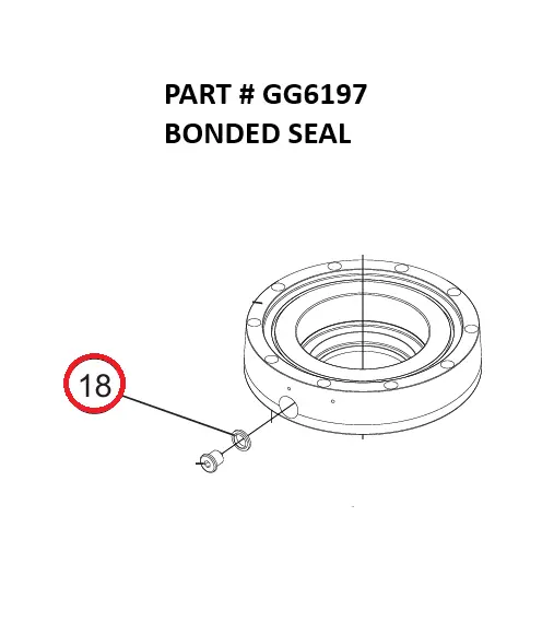 Serco 8500 Rotator Bonded Seal (Part GG6197)