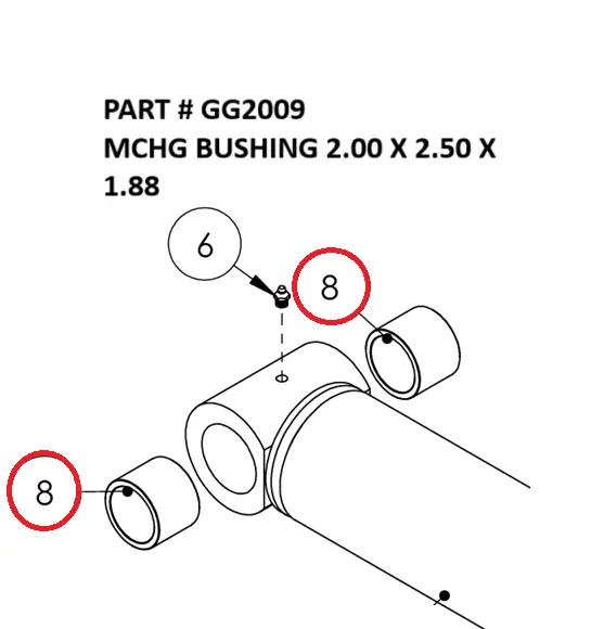  MCHG BUSHING 2.00 X 2.50 X 1.88 - Part No. GG2009