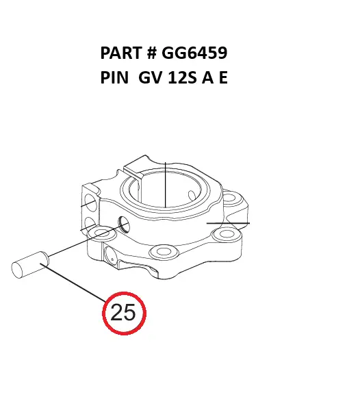 PIN  GV 12S A E - Part No. GG6459