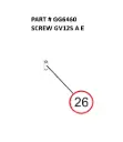 SCREW GV12S A E - Part No. GG6460