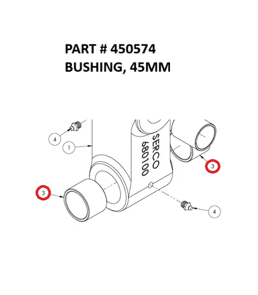  BUSHING, 45MM - Part No. 450574