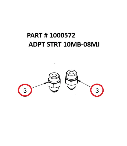 Straight Adapter 10MB-08MJ for Serco 8500 (Part 1000572)