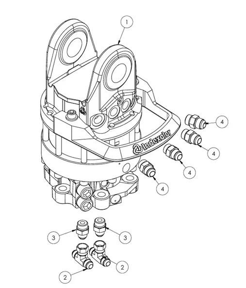 ASSY INDEXATOR GV-12S A E ROTATOR W/ FITTINGS 5010747
