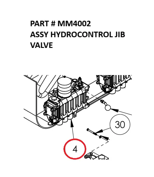  ASSY HYDROCONTROL JIB VALVE - Part No. MM4002