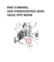  ASSY HYDROCONTROL MAIN VALVE, STRT BOOM - Part No. MM4001