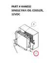  SINGLE FAN OIL COOLER, 12VDC - Part No. HH4032