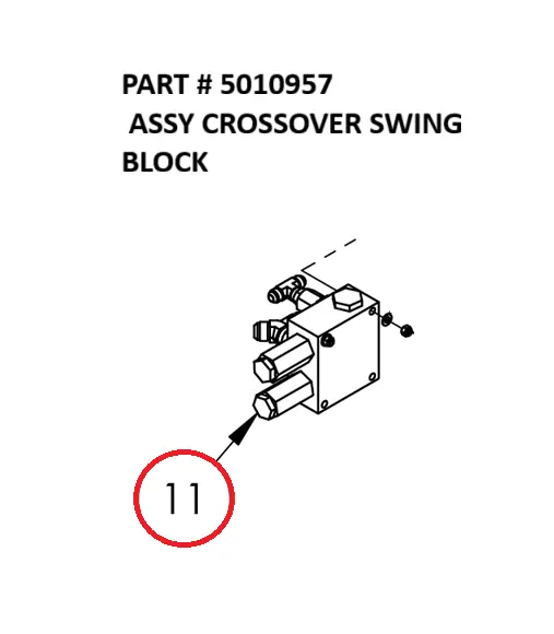  ASSY CROSSOVER SWING BLOCK - Part No. 5010957